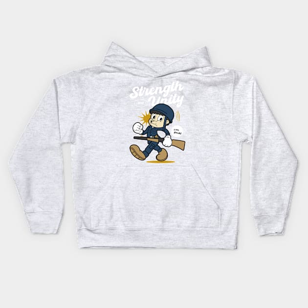 Strengh and Unity Kids Hoodie by Harrisaputra